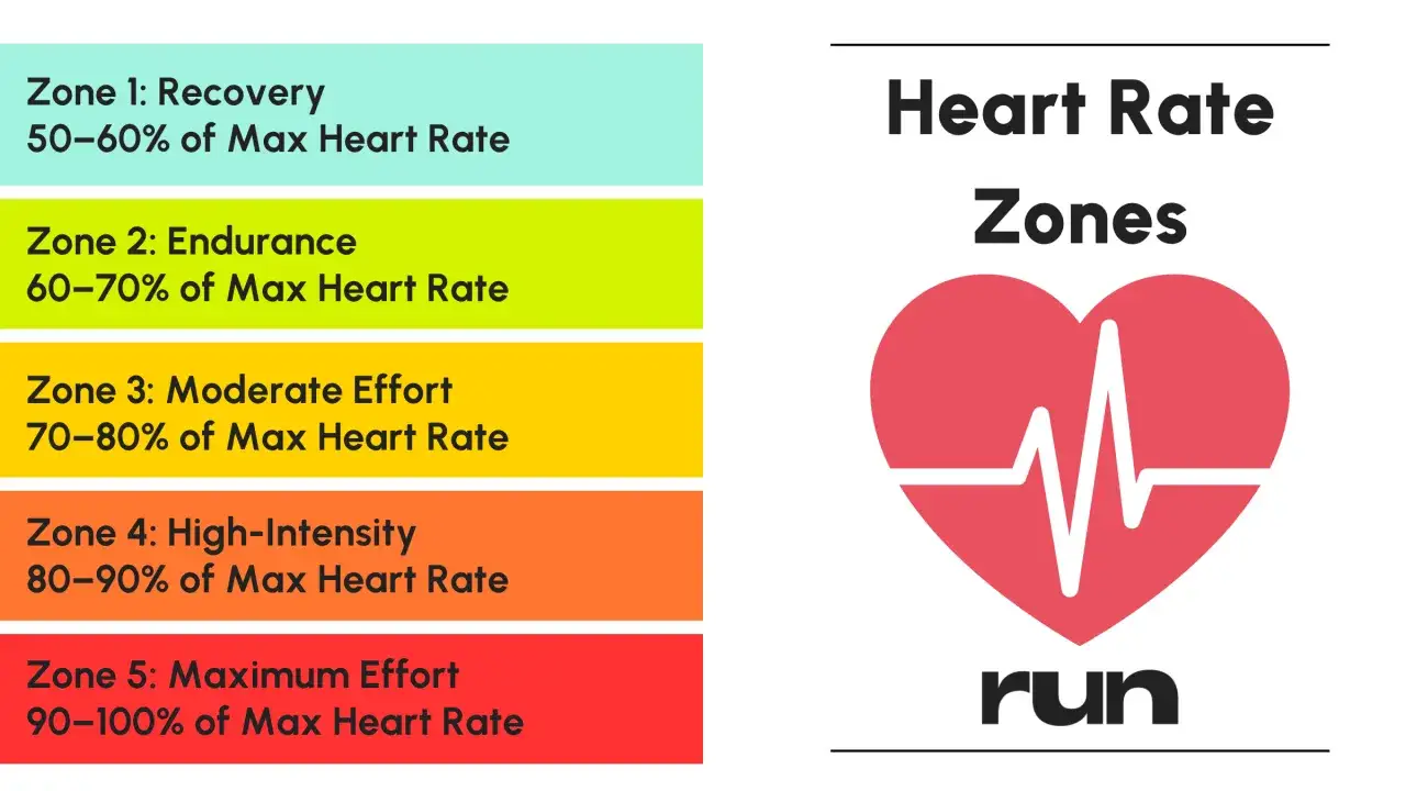 Trainingszonen: Zone 2 (Ausdauer) 60-70% der maximalen Herzfrequenz berechnen. Diagramm zeigt Herzfrequenzzonen.